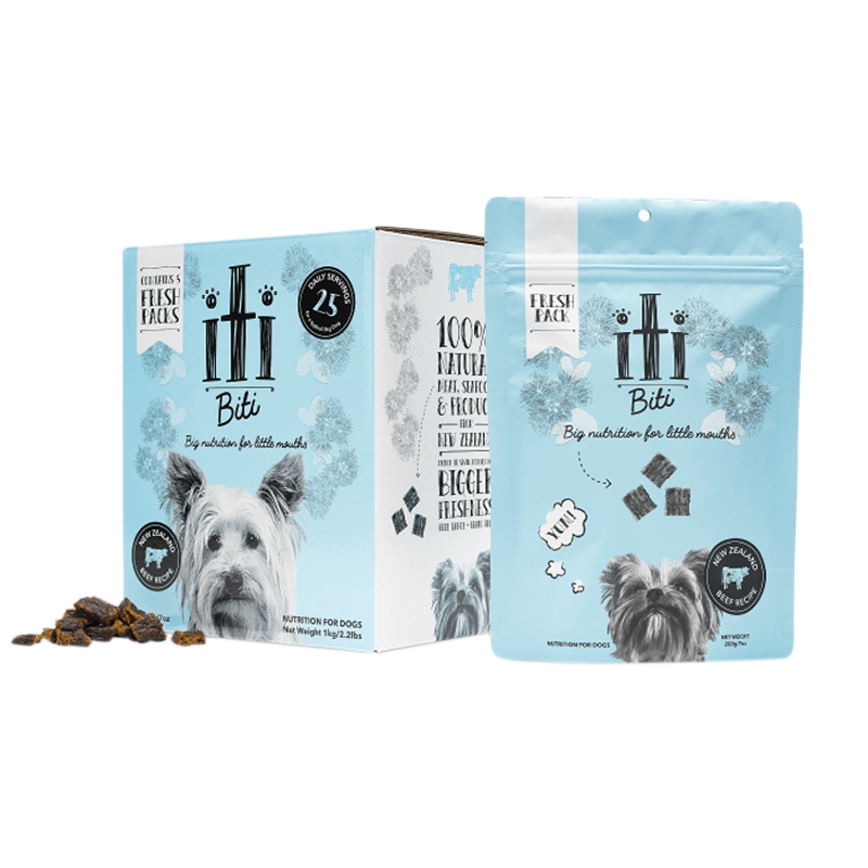 iTi -Biti -Air Dried for Dogs -  Beef Pouches (5 x 200g)