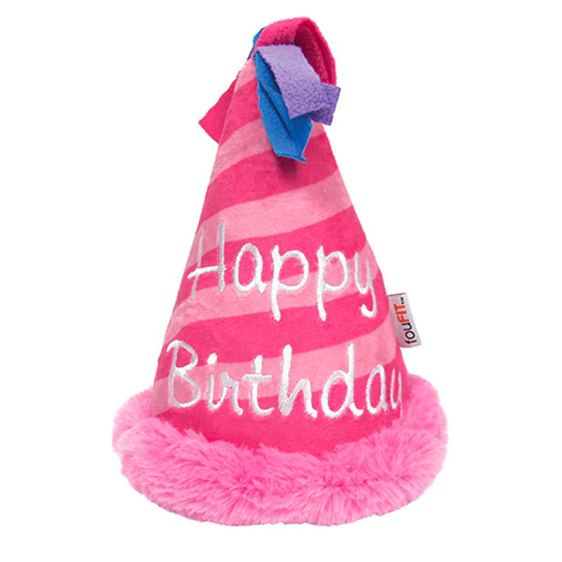 FoufouBRANDS - Birthday Hat Crinkle Plush - Pink