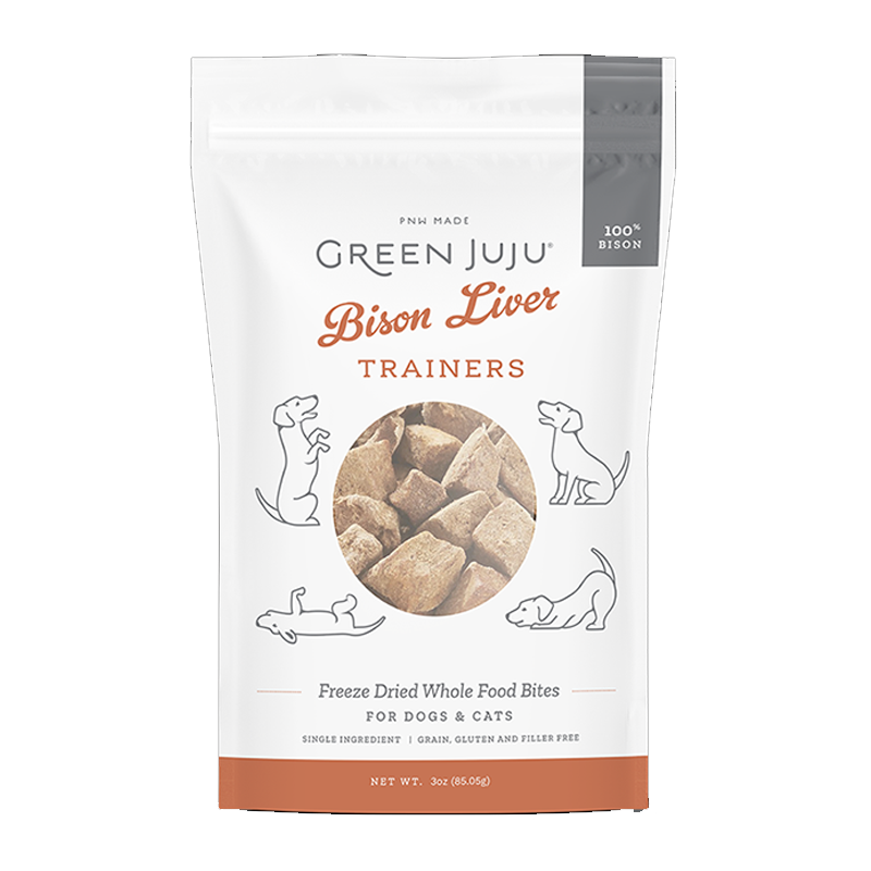 Green Juju - Freeze Dried - Bison Liver Trainers - 3oz