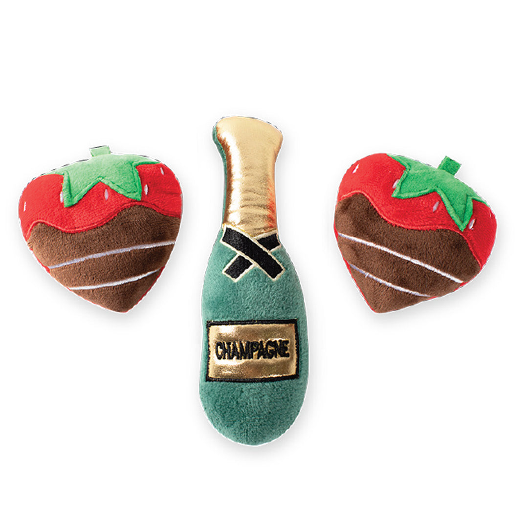 Fringe Studio - Champagne Strawberry 3pc Small Dog Toy Set