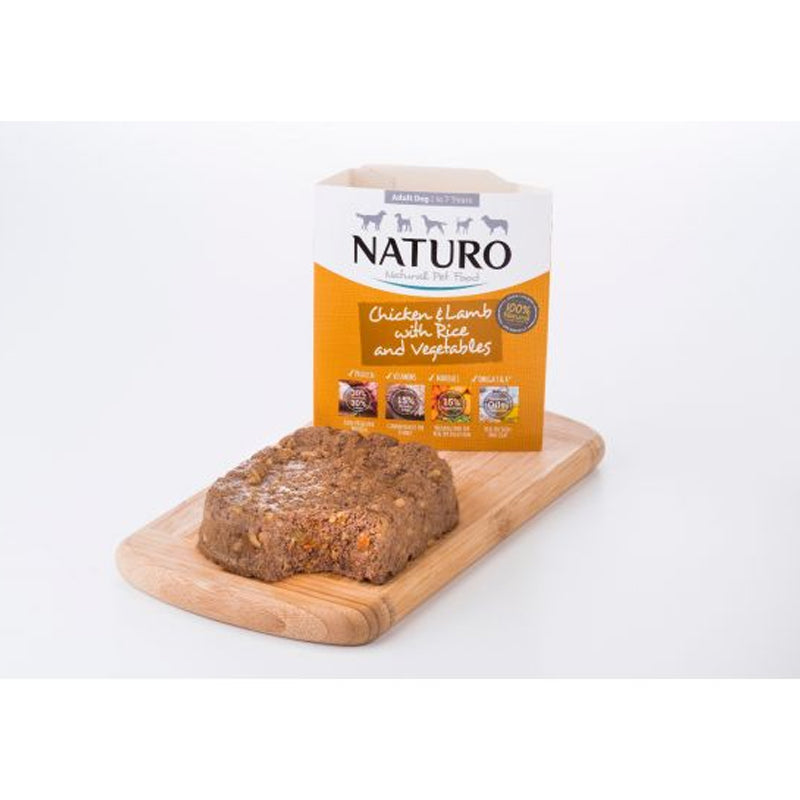 Naturo - Dog Trays - Chicken, Lamb & Rice with Veg (400g - Case of 7)