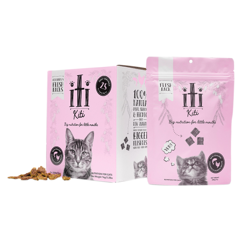 iTi - Kiti -Air Dried for Cats  - Chicken & Salmon Pouches (5 x 200g)