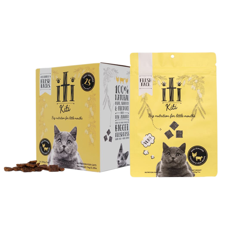 iTi - Kiti -Air Dried for Cats  - Chicken & Veal Pouches (5 x 200g)