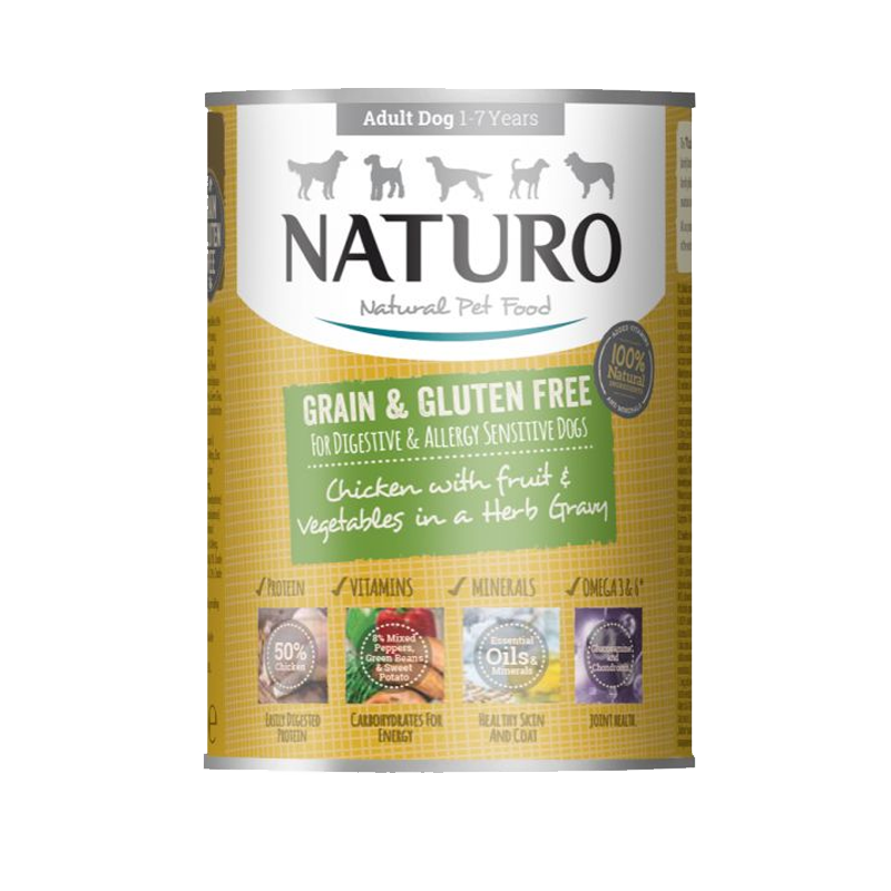 Naturo - Dog Cans - Chicken with Sweet Potato (390g - Case of 12)