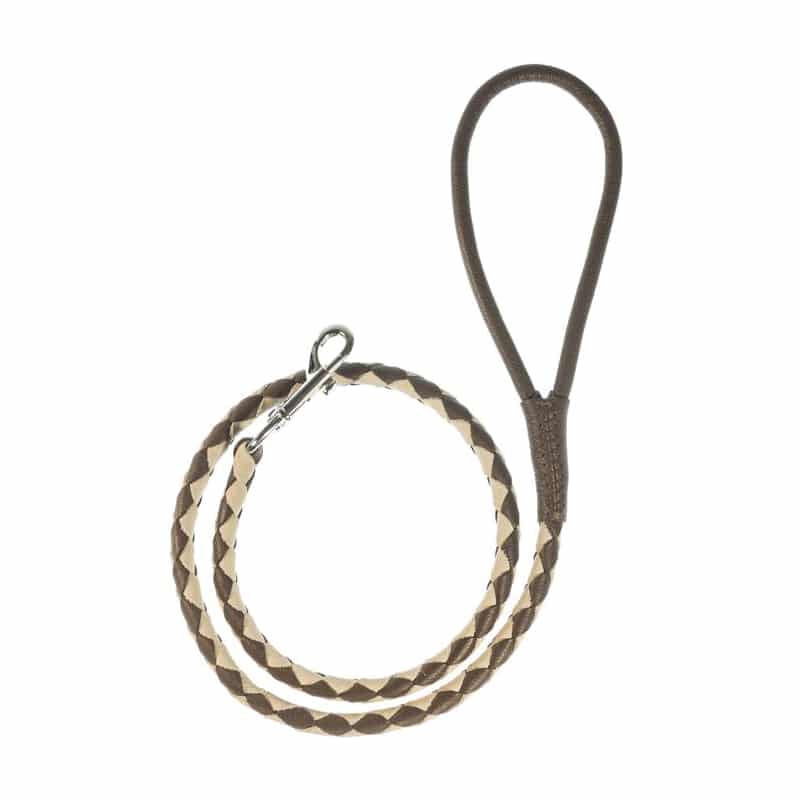 DOGLINE - Soft Round Braided Leather Leash