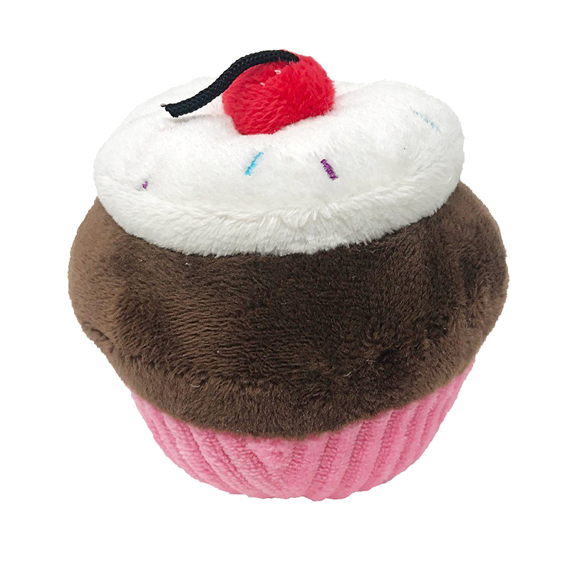 Dogline - 6" Cupcake Pink Mini Dog Toy