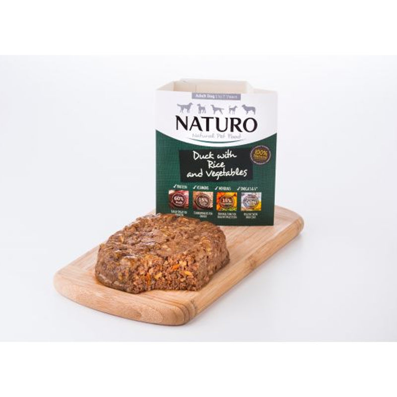 Naturo - Dog Trays - Adult Duck & Rice with Veg (400g - Case of 7)