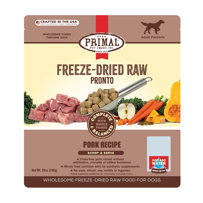 PRIMAL - Canine Pork Formula Freeze Dried Pronto