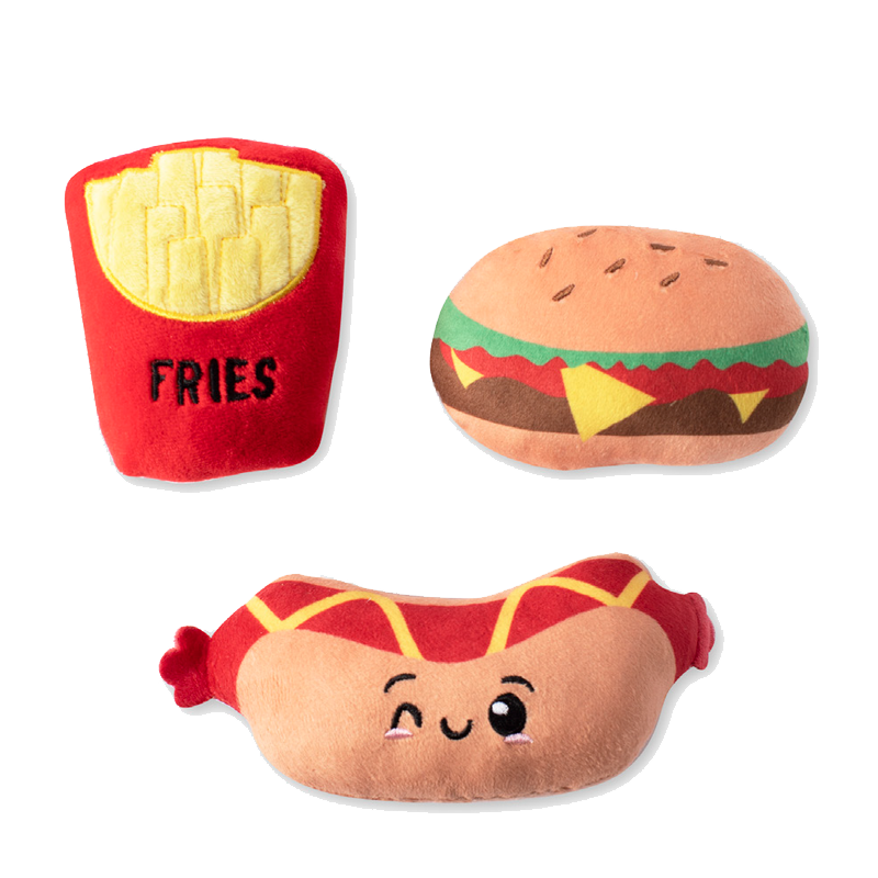 Fringe Studio - Fast Food 3pc Small Dog Toy Set