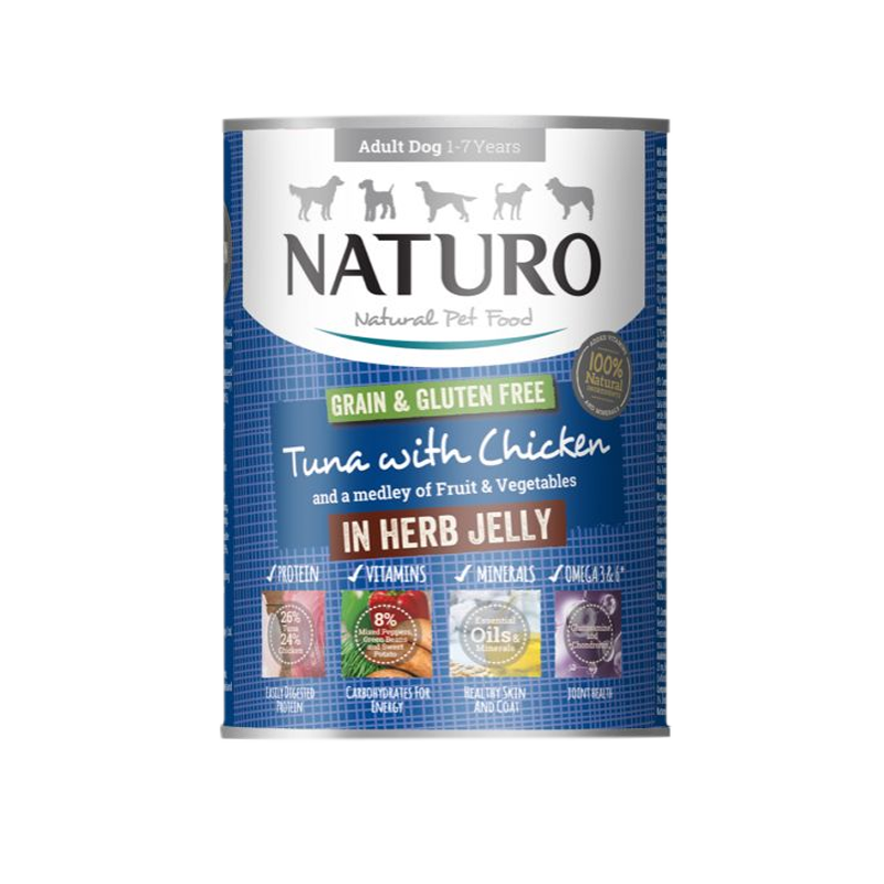 Naturo - Dog Cans - Grain & Gluten Free Tuna & Chicken with Vegetables (Case of 12)