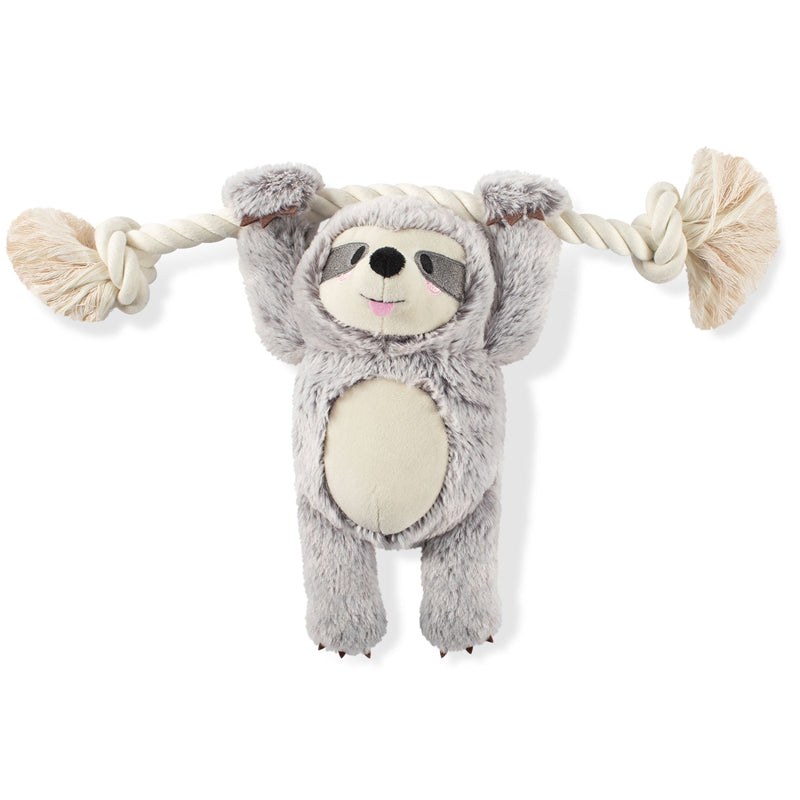 Fringe Studio - Girlie Sloth on a Rope Plush Dog Toy