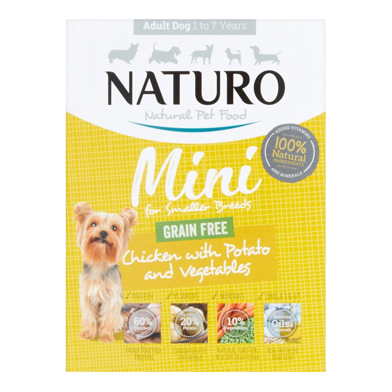 Naturo - Dog Trays - Adult Mini GF Chicken (150g - Case of 7)