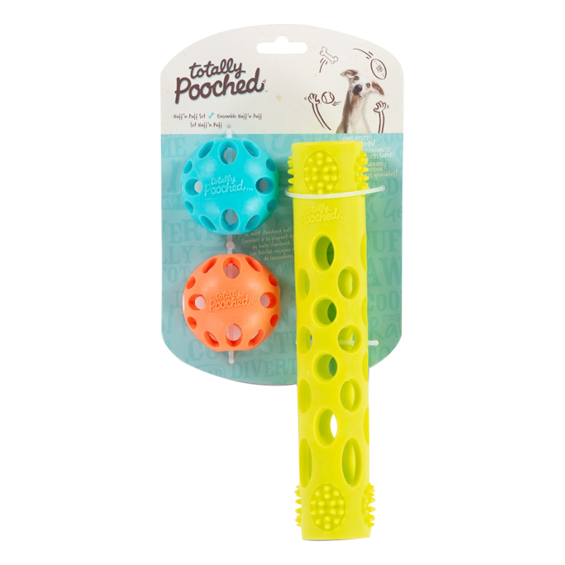 Totally Pooched - Huff'n Puff 3pc Two Ball and Stick Set