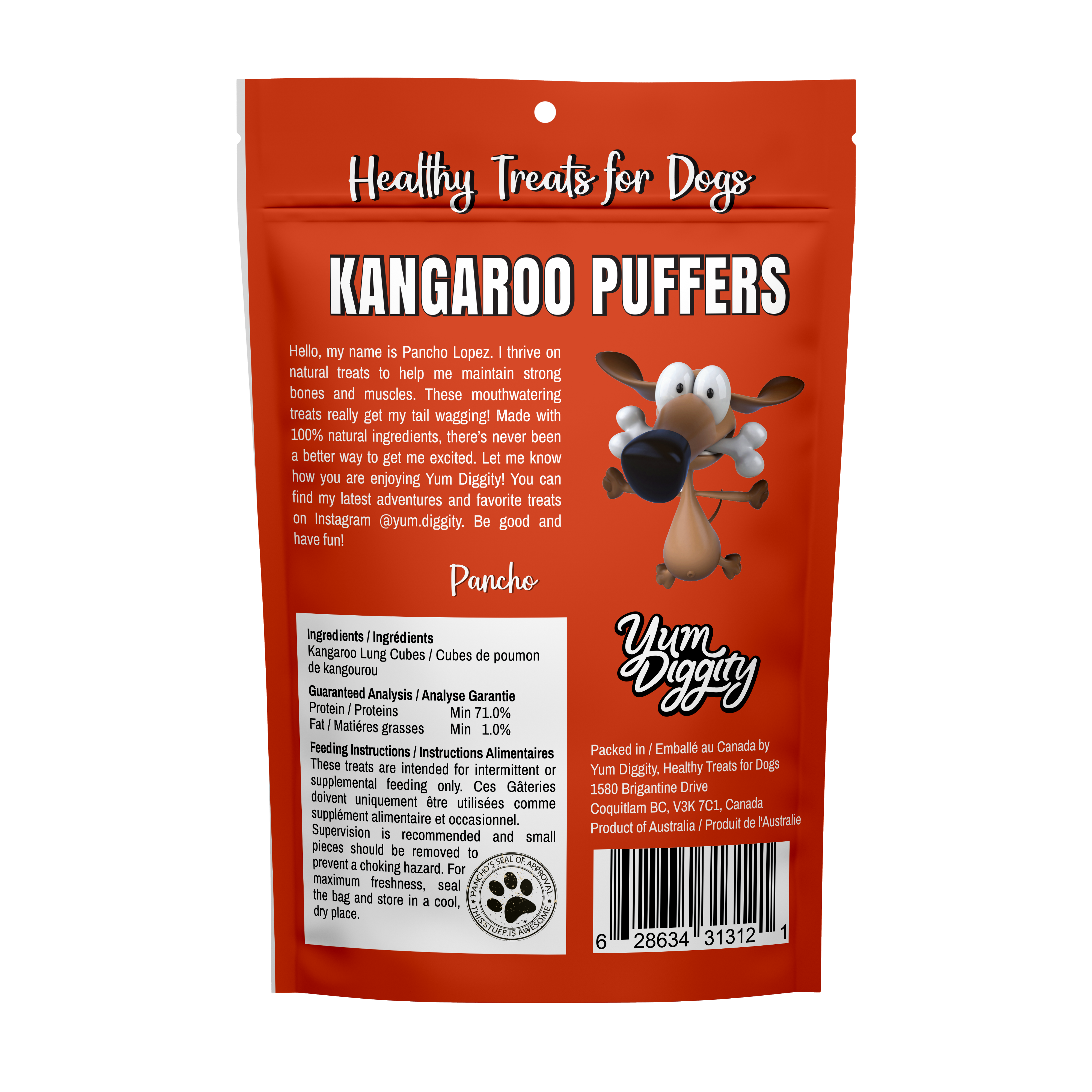 Yum Diggity - Kangaroo "Puffers" Lung Cubes