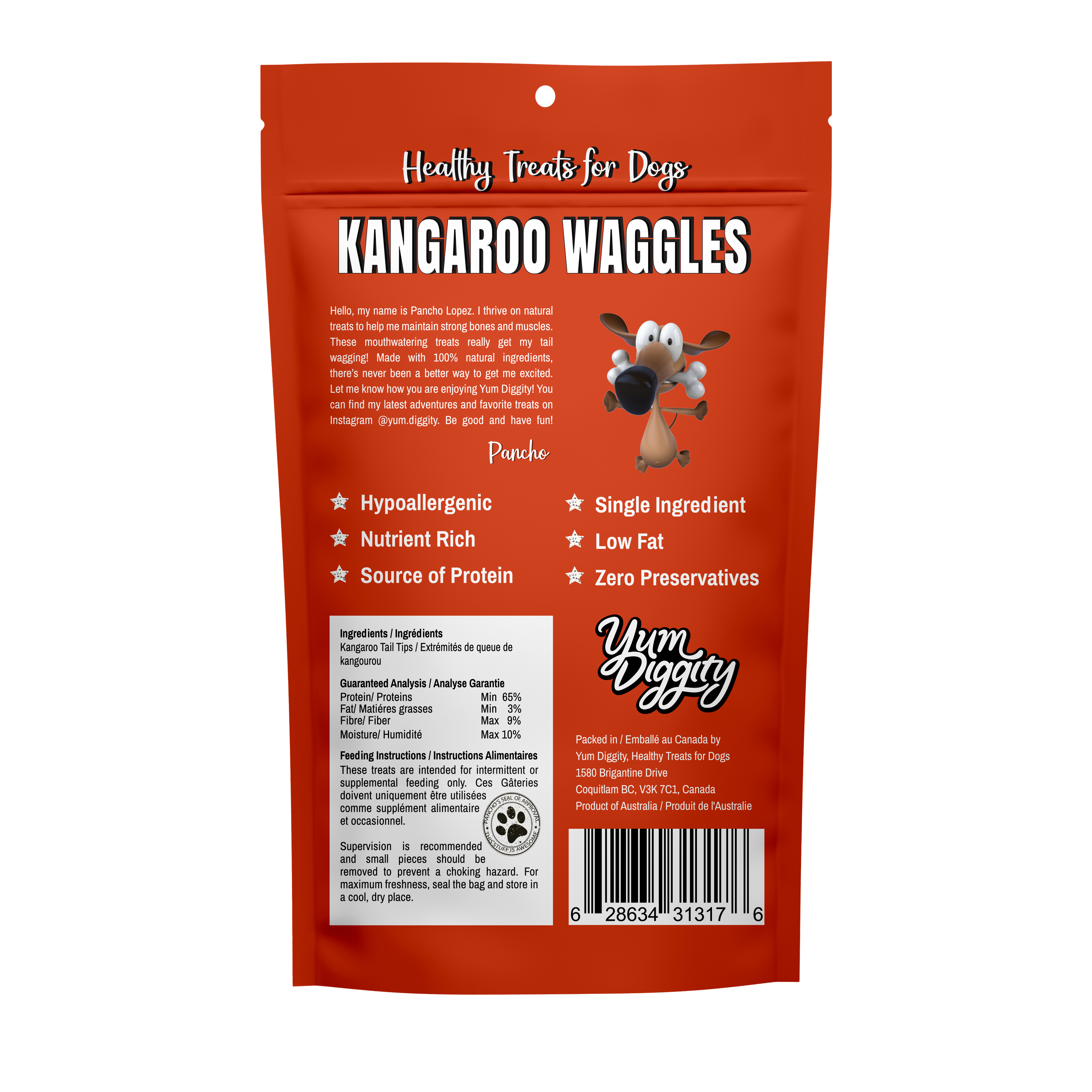 Yum Diggity - Kangaroo "Waggles" Tail Tips