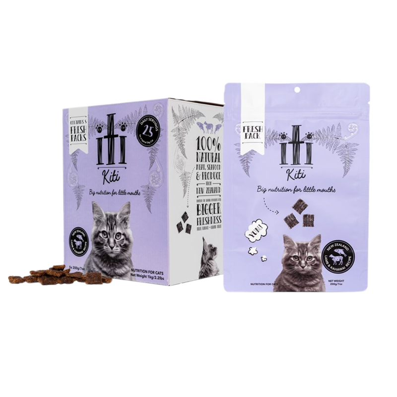 iTi - Kiti -Air Dried for Cats  - Lamb & Kahawai Pouches (5 x 200g)