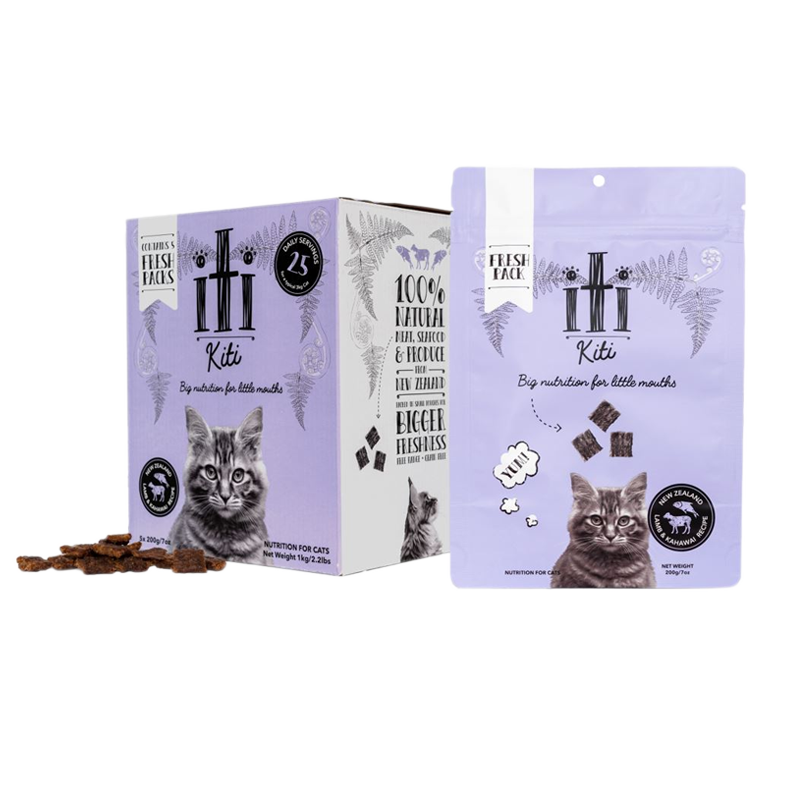 iTi - Kiti -Air Dried for Cats  - Lamb & Kahawai Pouches (5 x 200g) [Jun Expiry]