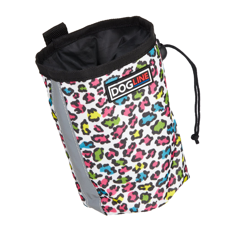 DOGLINE - Beta Treat Pouches with Waste Dispenser (Leopard Rainbow)