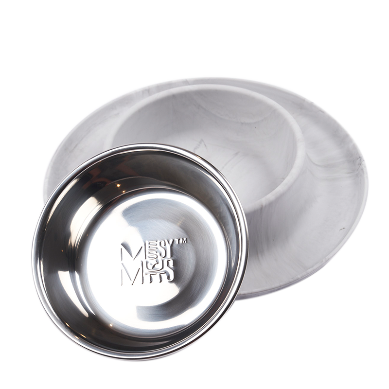 Messy Mutts - Feeder - Single - Silicone - Marble
