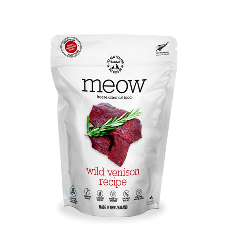 NZ Natural Pet Food Co - Freeze Dried - Food - Meow -  Wild Venison 280g