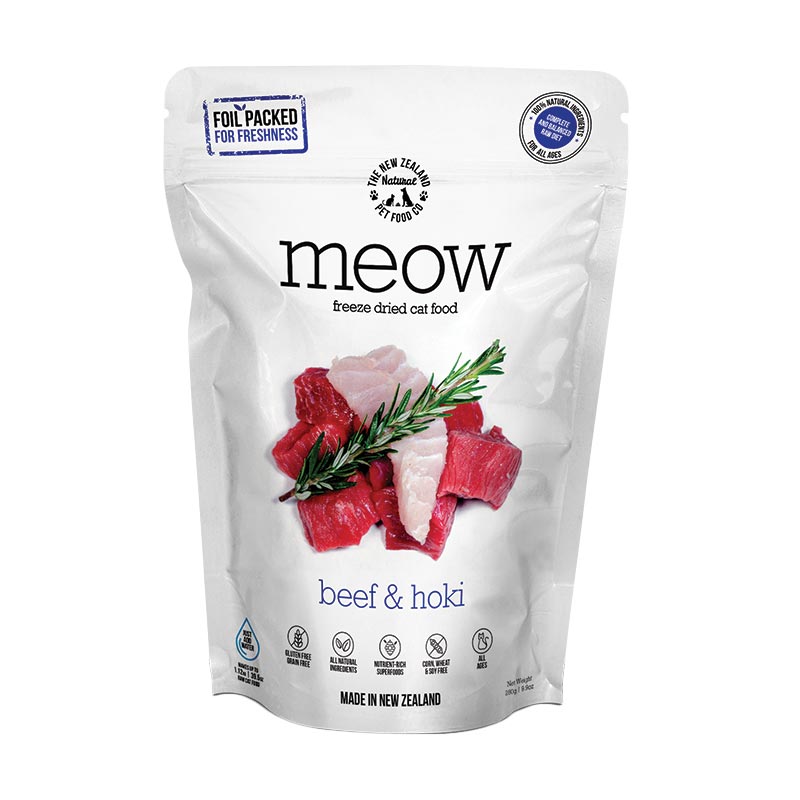 NZ Natural Pet Food Co - Freeze Dried - Food - Meow -  Beef & Hoki - pets canada