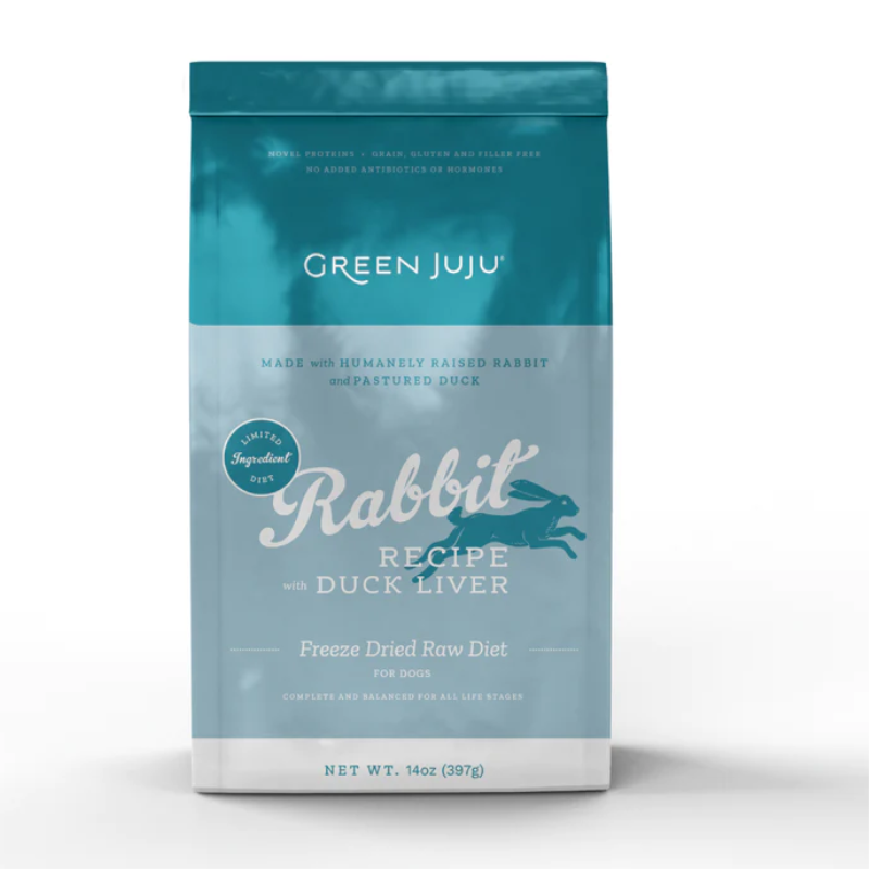 Green Juju - Rabbit with Duck Liver Freeze Dried - 14 oz