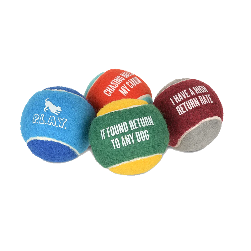 PLAY - S&A Dog Tennis Balls (4 Pack)