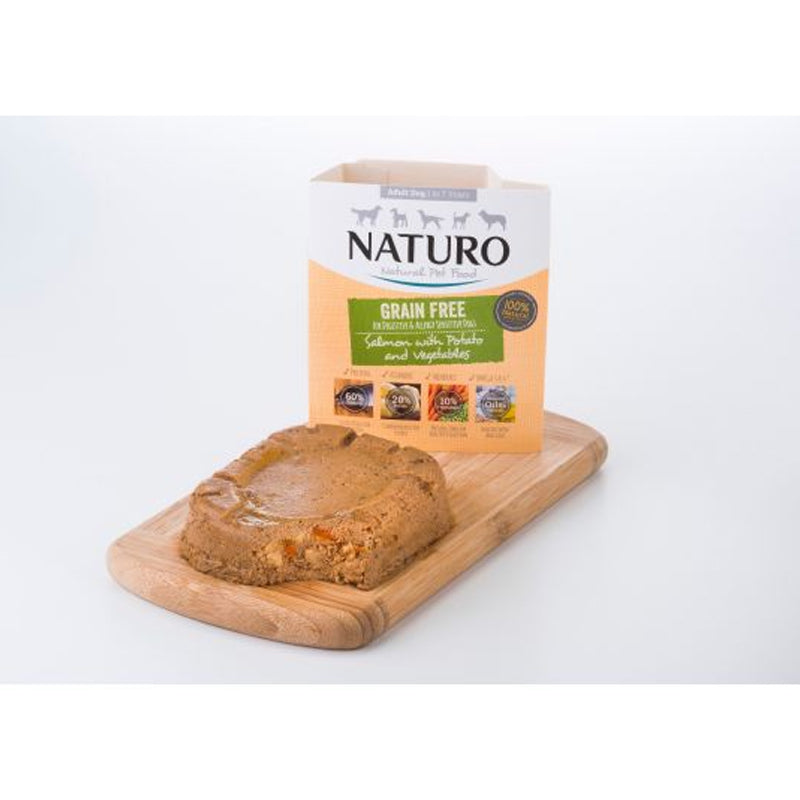 Naturo - Dog Trays - GF Salmon & Potato with Veg (400g - Case of 7)