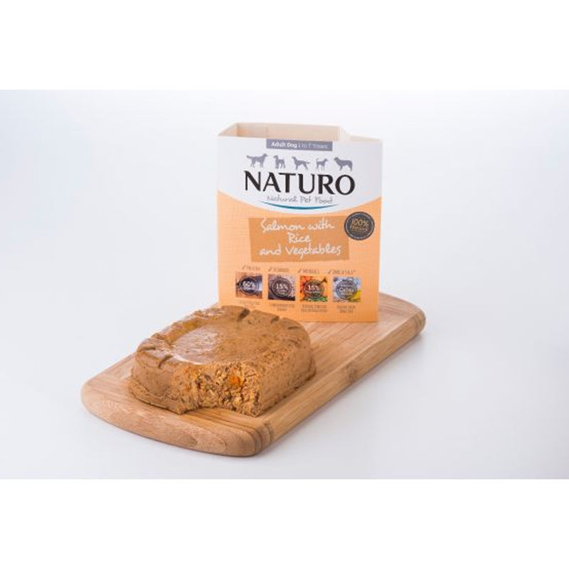Naturo - Dog Trays - Adult Salmon & Rice with Veg (400g - Case of 7)