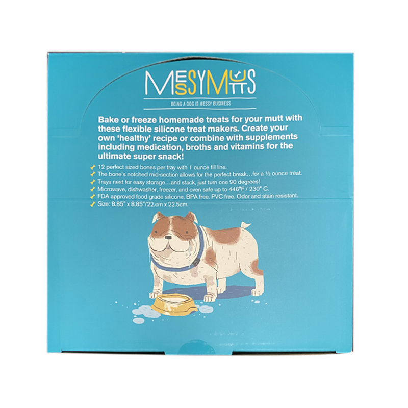 Messy Mutts - Treat Maker - Bake & Freeze - Silicone - Bone - Display (20)