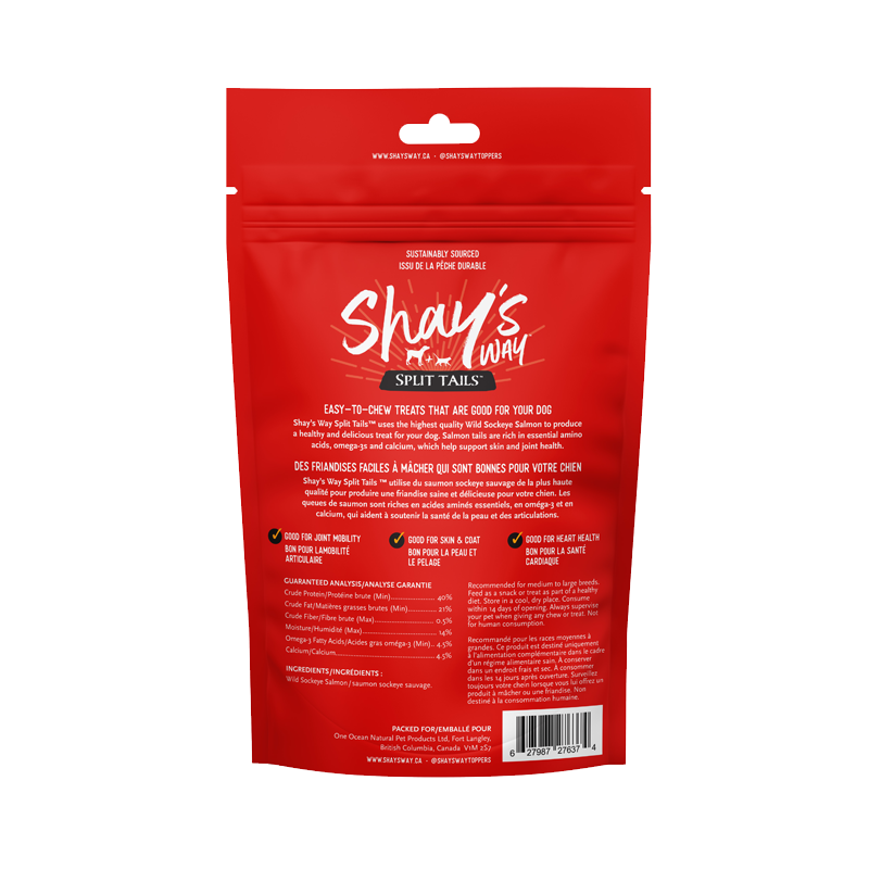 Shay's Way - Air Dried Sockeye Salmon Split Tails 50g