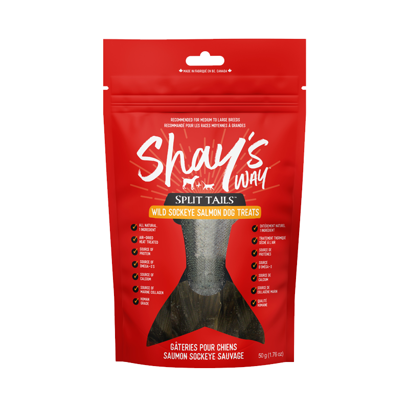 Shay's Way - Air Dried Sockeye Salmon Split Tails 50g