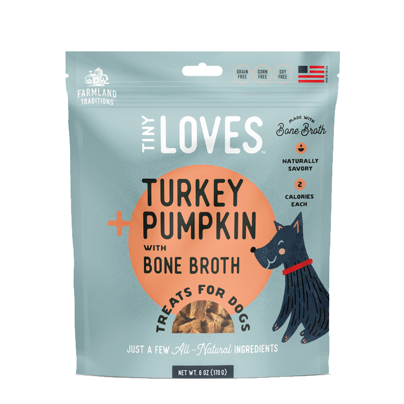 Farmland Traditions - Tiny Loves Turkey & Pumpkin Jerky with Bone Broth