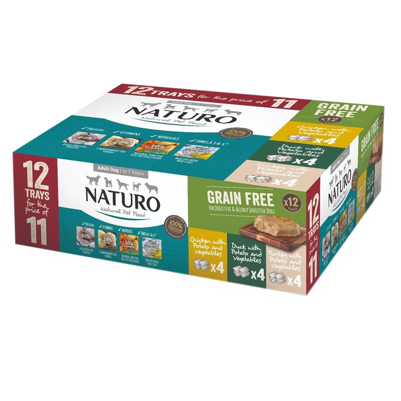 Naturo - Dog Trays - Variety Pack Grain Free 12pk