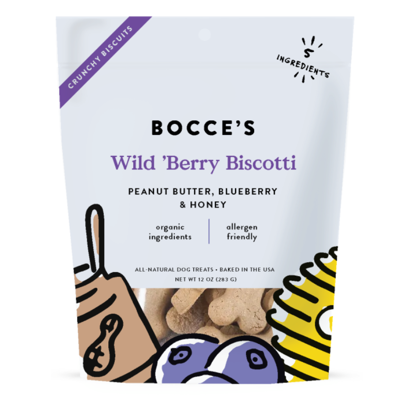 Bocce's Bakery - Wild 'Berry Biscotti Small Batch Biscuits - 12oz