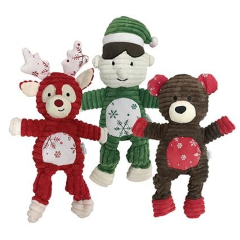 FouFou Brands- Metallic Frost Knotted Toy -Large Reindeer