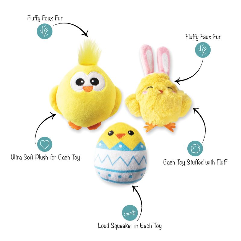 Fringe Studio - Chicks 3pcs Small Dog Toy Set