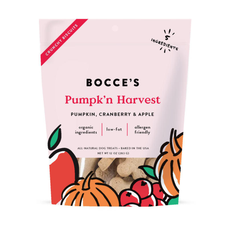 Bocce's Bakery - Pumpk'n Harvest Small Batch Dog Biscuits - 12oz