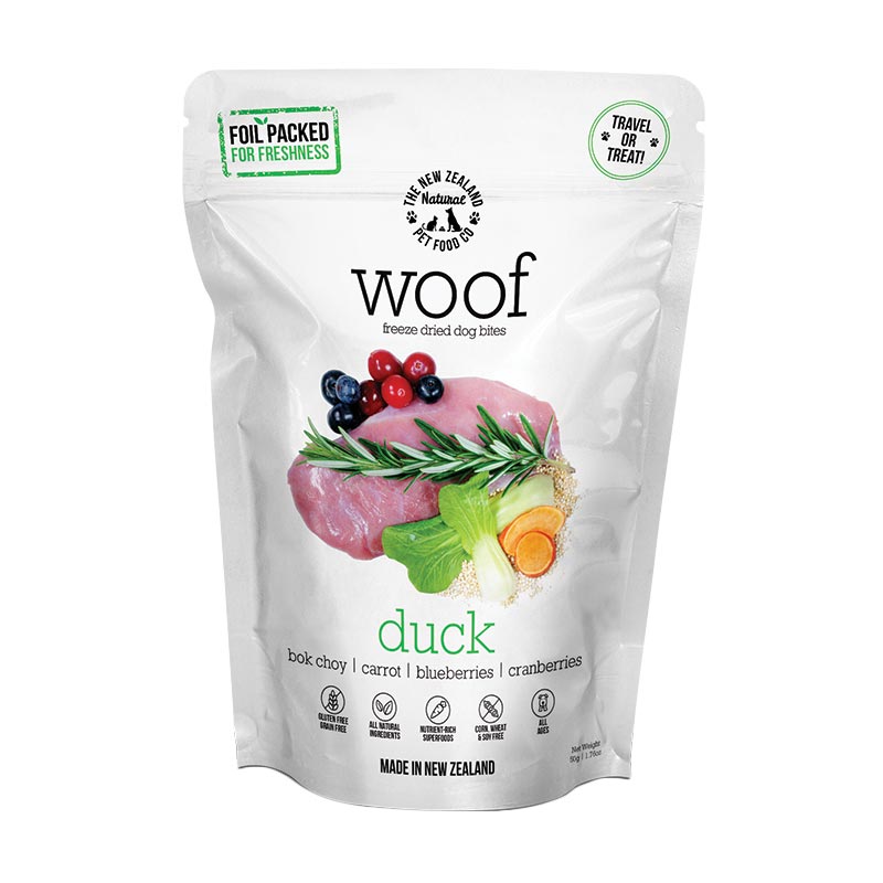 NZ Natural Pet Food Co - Freeze Dried - Treats - Woof -  Duck - Pets canada